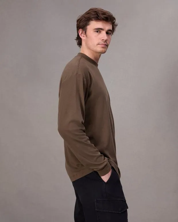 Men TShirts and Henleys Rag and Bone Cliff Jersey Tee Slate Brown