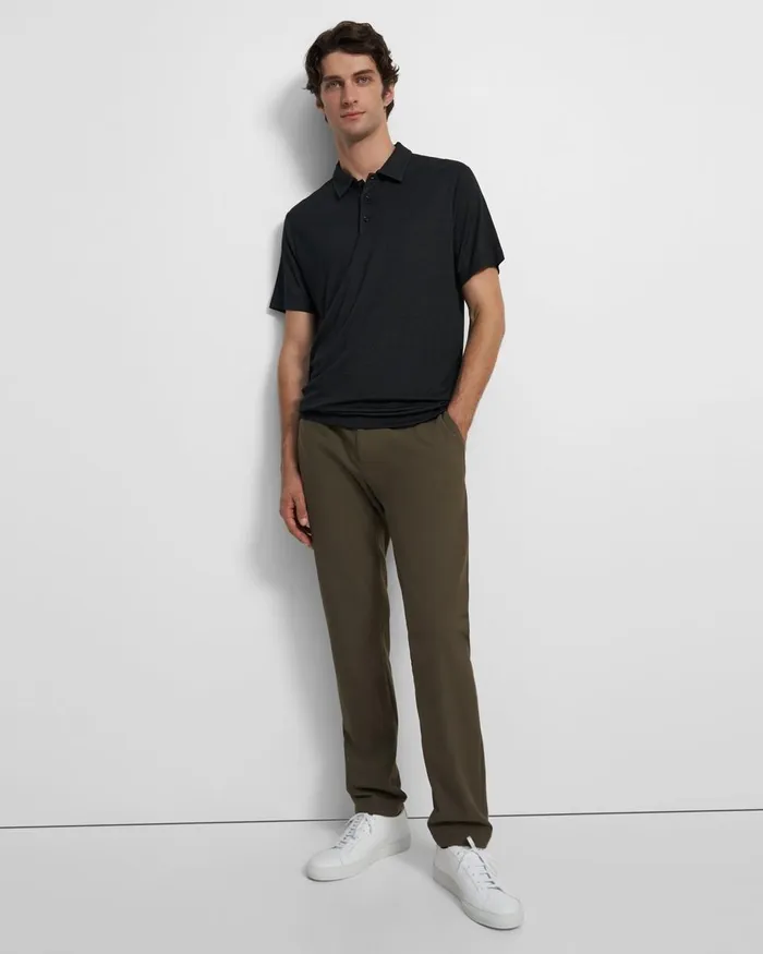 Men TShirts Polos Theory Bron Polo Shirt In Anemone Modal Jersey Black Multi