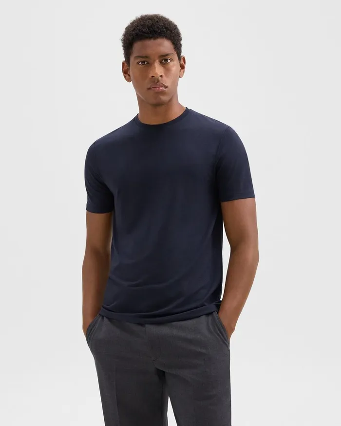 Men TShirts Polos Theory Dorian Tee In Active Knit Baltic
