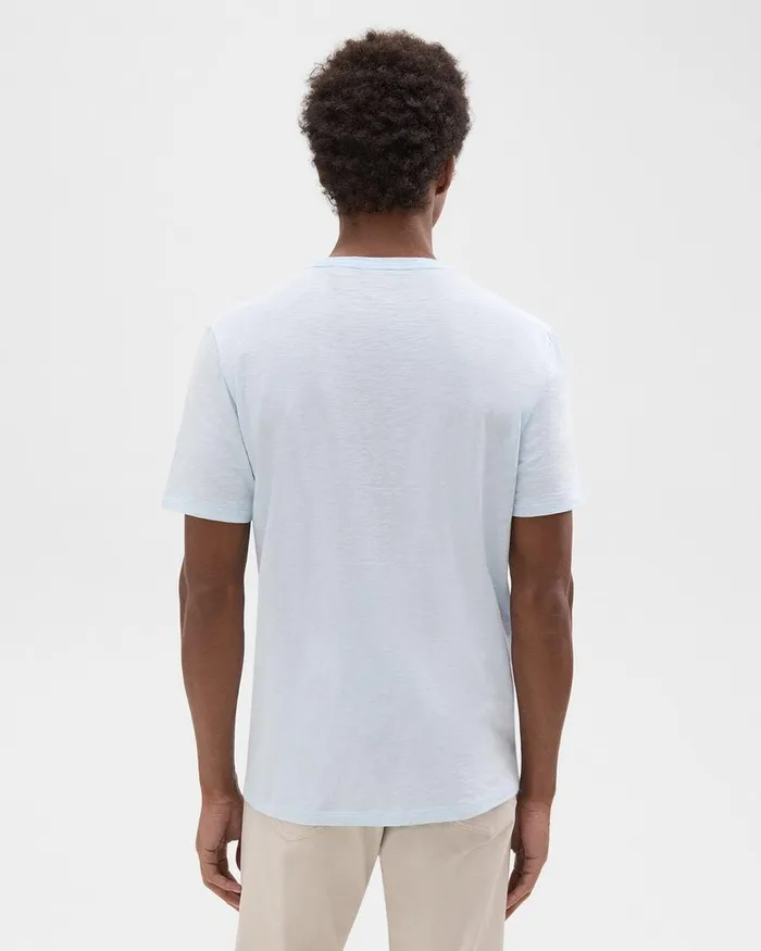 Men TShirts Polos Theory Essential Tee In Cosmos Slub Cotton Skylight