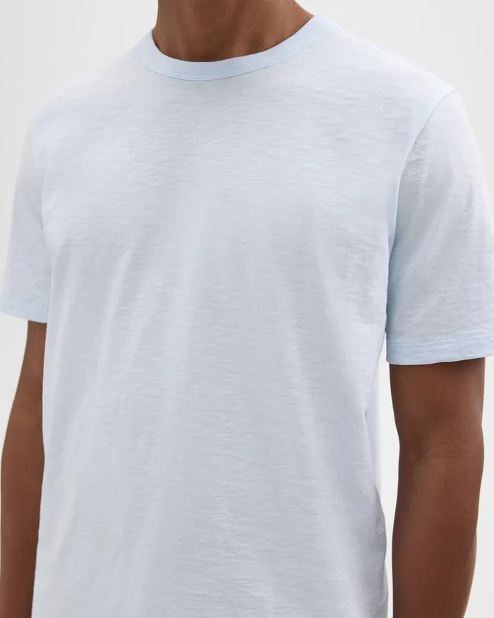 Men TShirts Polos Theory Essential Tee In Cosmos Slub Cotton Skylight
