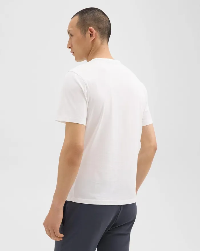 Men TShirts Polos Theory Precise Tee In Pima Cotton Jersey White