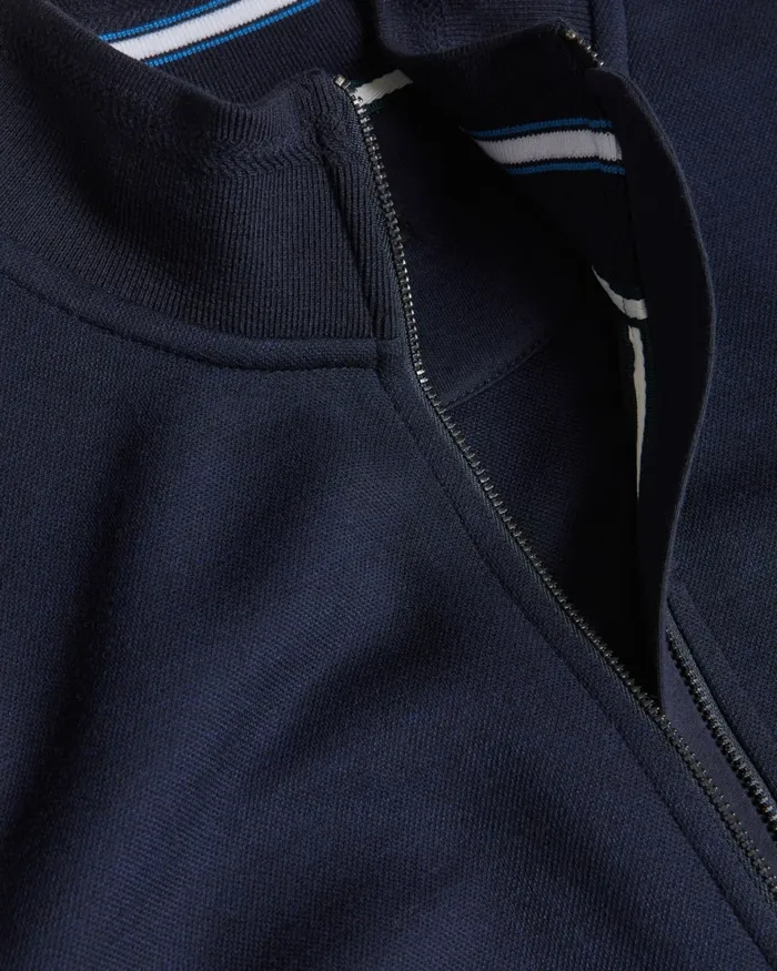 Men TYMOS 8211 Long Sleeve Zip Through Jacket Navy Ted Baker Tops