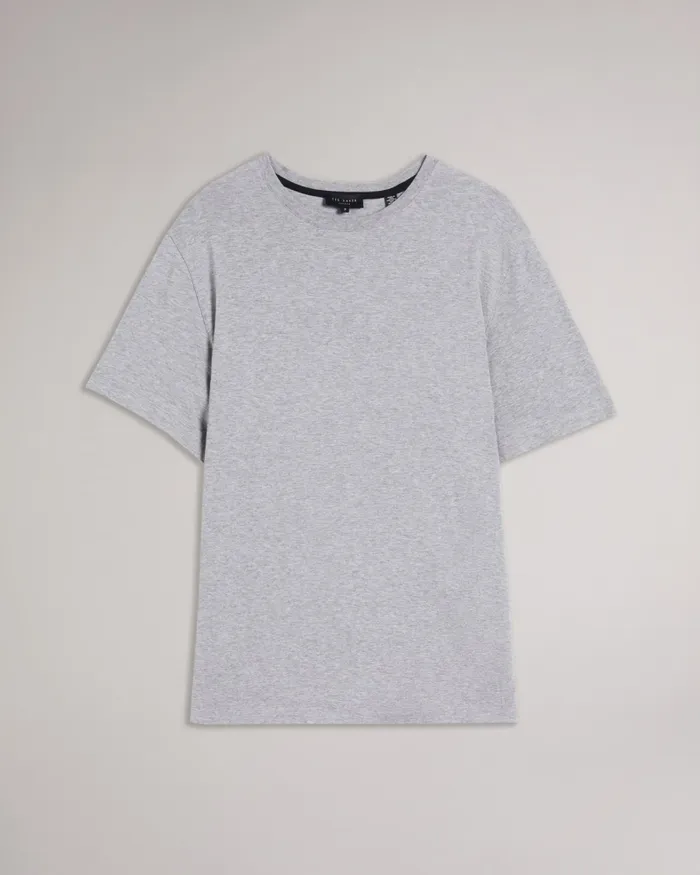Men TYWINN 8211 Short Sleeve Regular Fit Plain Tshirt Greymarl Ted Baker Tops