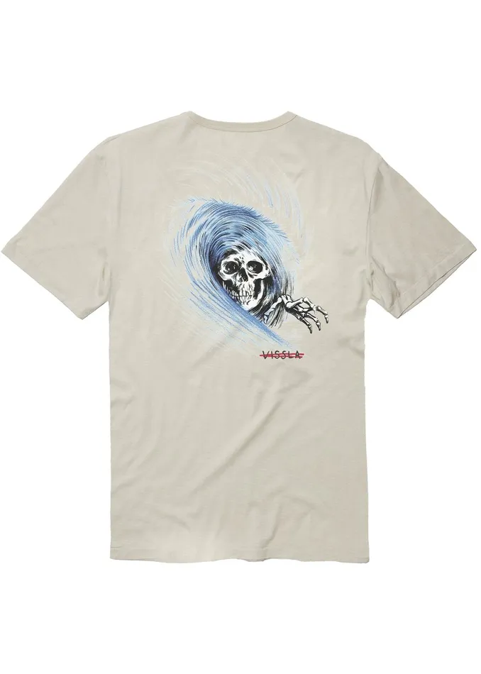 Men Vissla Reaper Organic Pkt Tee Bone Eco Tees