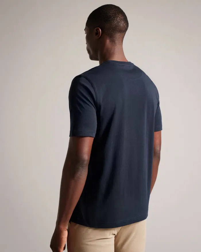Men WILKIN 8211 Short Sleeve Branded TShirt Navy Ted Baker Tops Men WILKIN 8211 Short Sleeve Branded TShirt Navy Ted Baker Tops