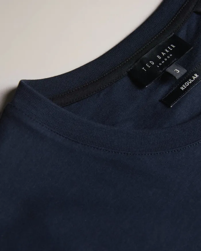 Men WILKIN 8211 Short Sleeve Branded TShirt Navy Ted Baker Tops Men WILKIN 8211 Short Sleeve Branded TShirt Navy Ted Baker Tops