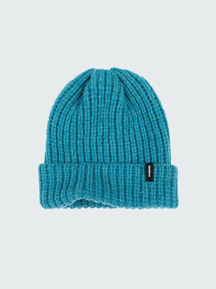 MenWomen Asowen Chunky Rib Beanie Ocean Storm Finisterre Hats and Beanies