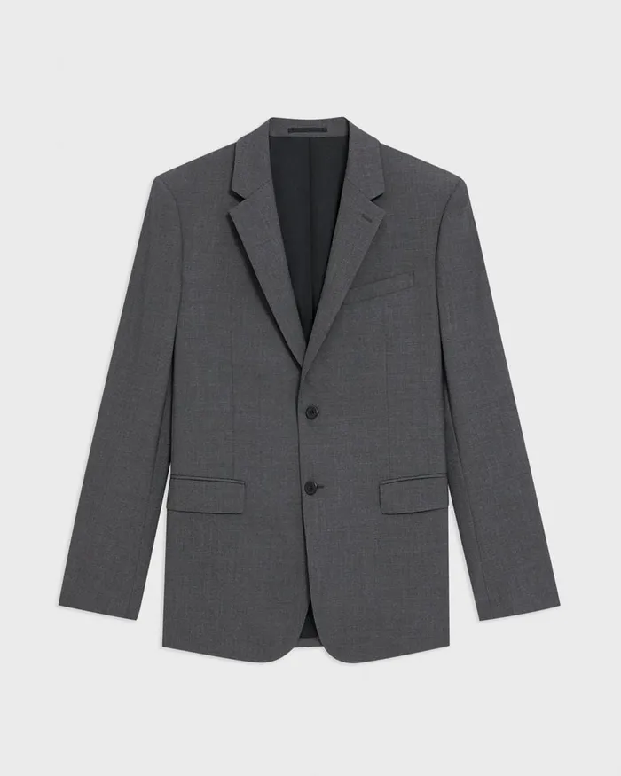MenWomen Blazers Jackets Theory Chambers Blazer In Stretch Wool Medium Charcoal