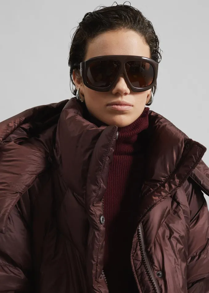 MenWomen Port Tanger Mari Sunglasses 8211 Alkakaw AcetateTobacco The Frankie Shop
