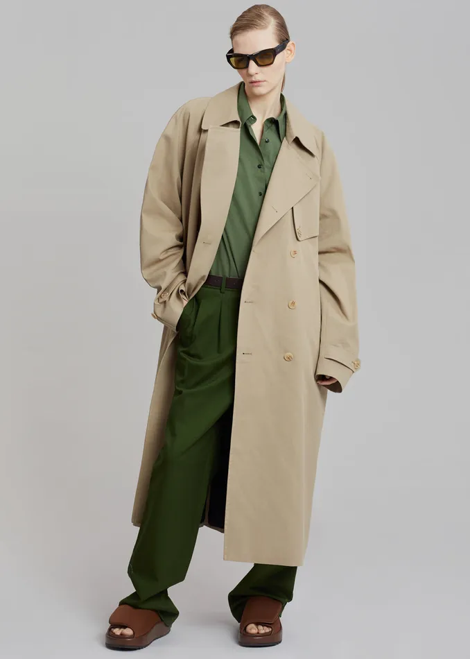 MenWomen Umi Belted Trench Coat 8211 Beige The Frankie Shop Outerwear