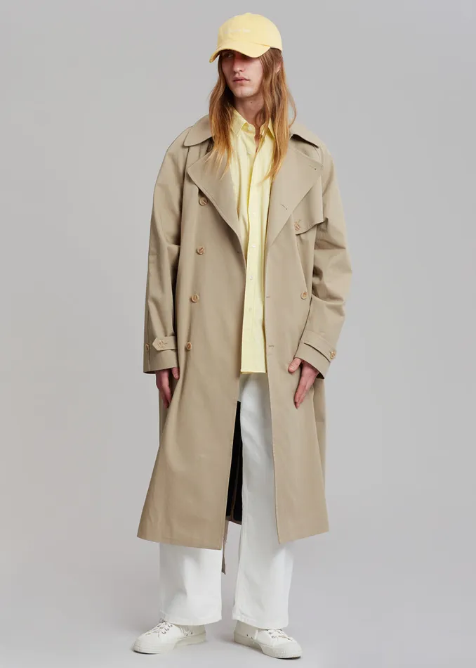 MenWomen Umi Belted Trench Coat 8211 Beige The Frankie Shop Outerwear
