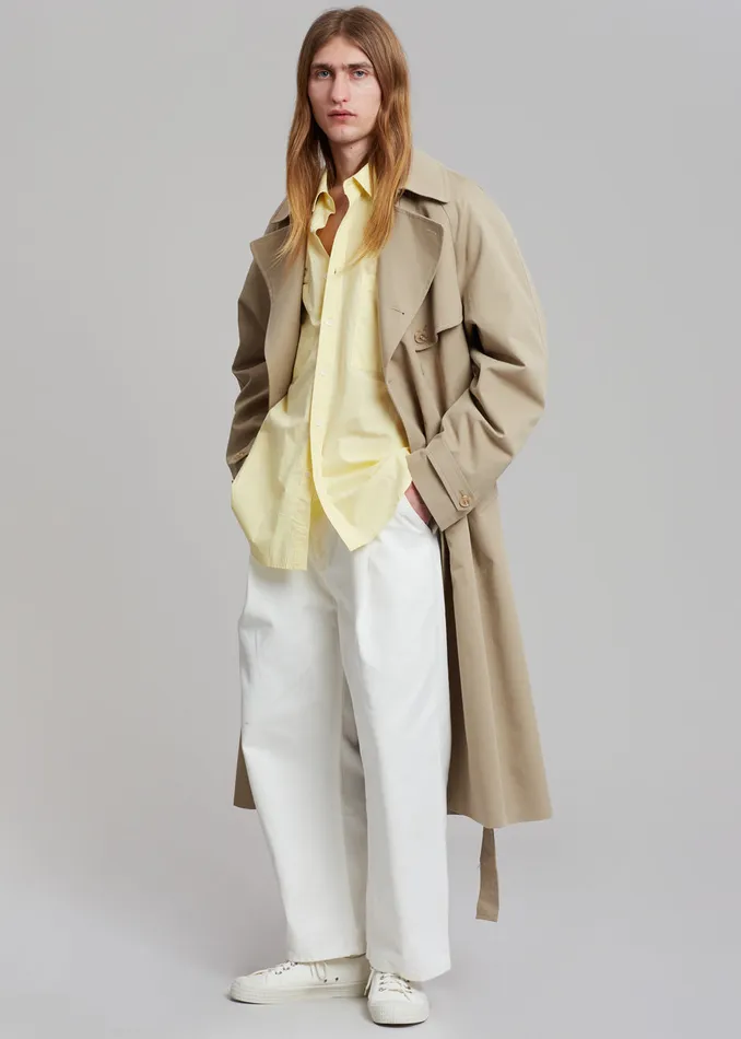 MenWomen Umi Belted Trench Coat 8211 Beige The Frankie Shop Outerwear