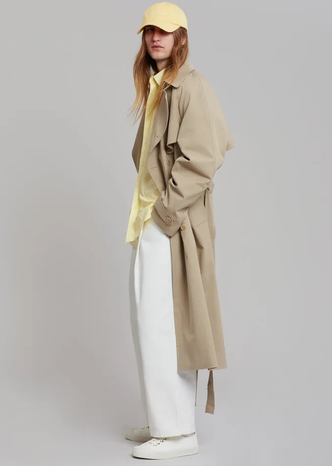 MenWomen Umi Belted Trench Coat 8211 Beige The Frankie Shop Outerwear