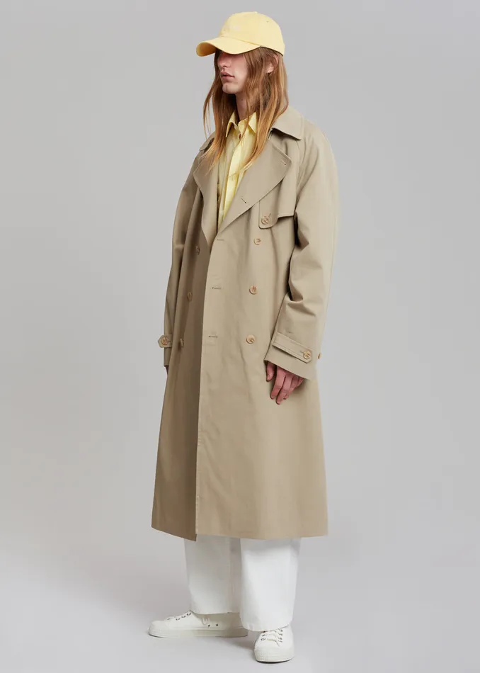 MenWomen Umi Belted Trench Coat 8211 Beige The Frankie Shop Outerwear