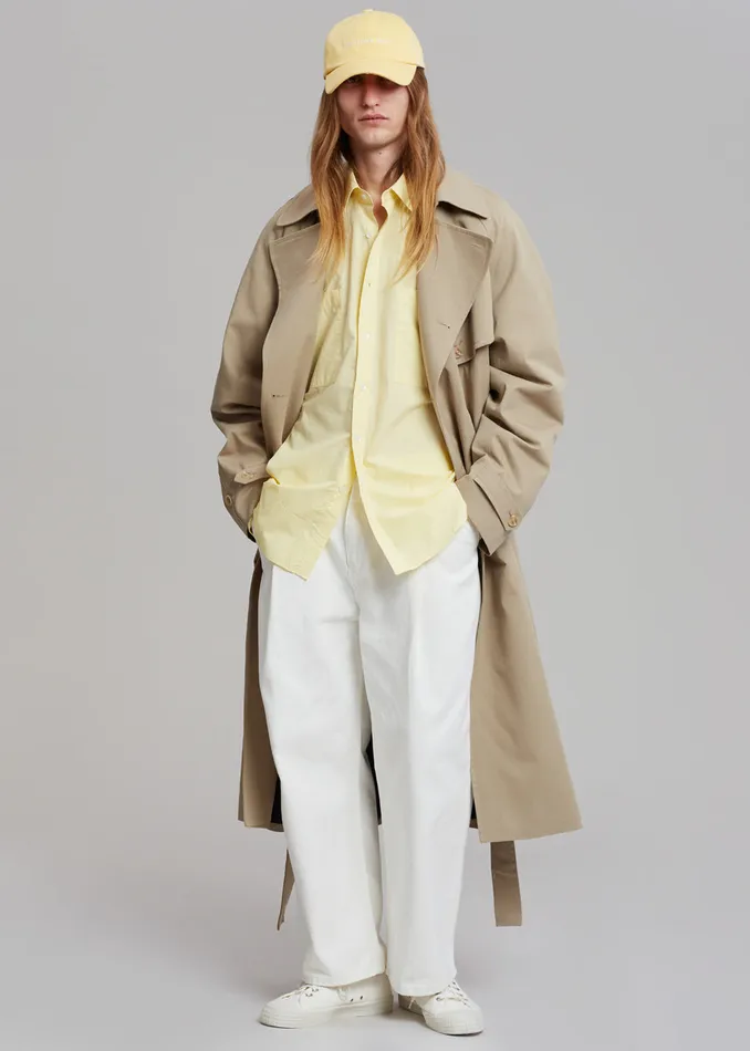 MenWomen Umi Belted Trench Coat 8211 Beige The Frankie Shop Outerwear