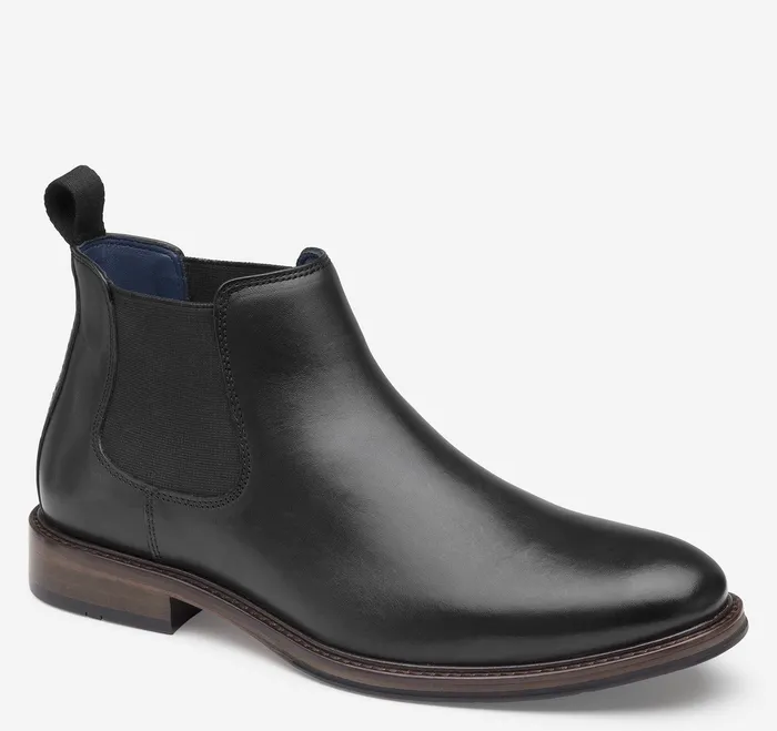Men XC Flex Raleigh Chelsea Black Full Grain Shoes Johnston and Murphy