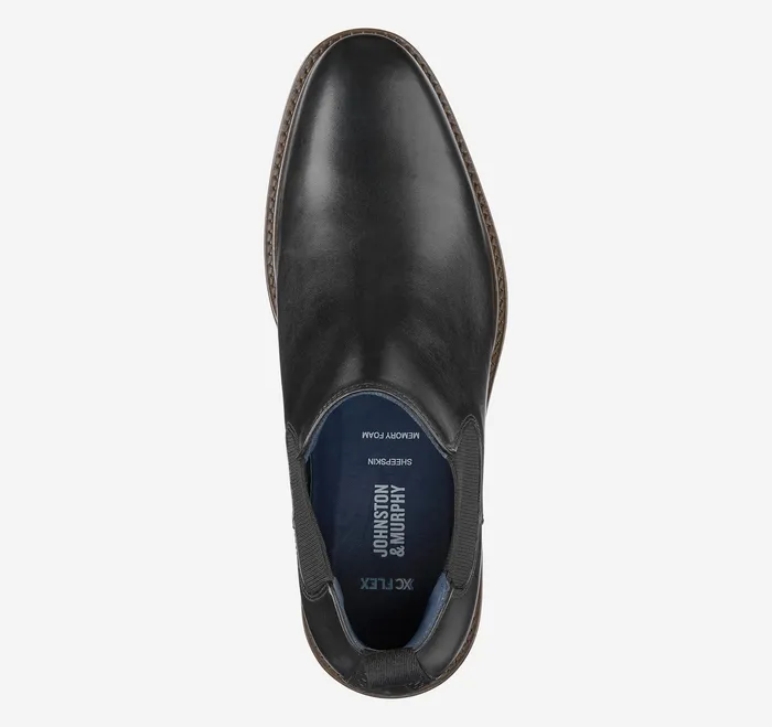 Men XC Flex Raleigh Chelsea Black Full Grain Shoes Johnston and Murphy