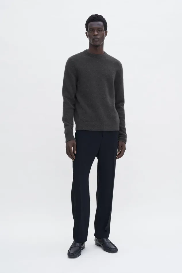 Men Yak Sweater Green Grey Filippa K Knitwear