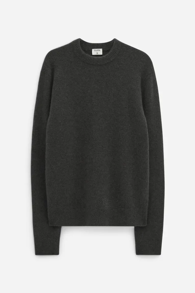 Men Yak Sweater Green Grey Filippa K Knitwear
