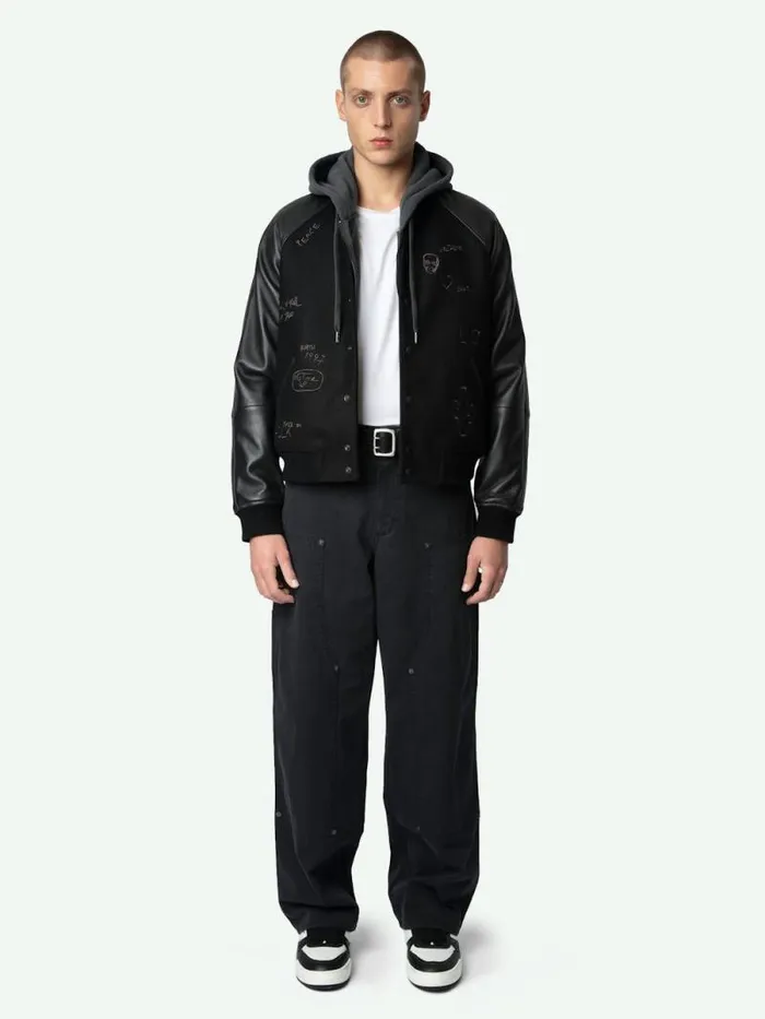 Men Zadig and Voltaire Jackets and Coats Boris Jacket Black