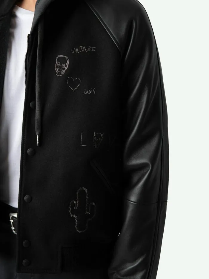 Men Zadig and Voltaire Jackets and Coats Boris Jacket Black