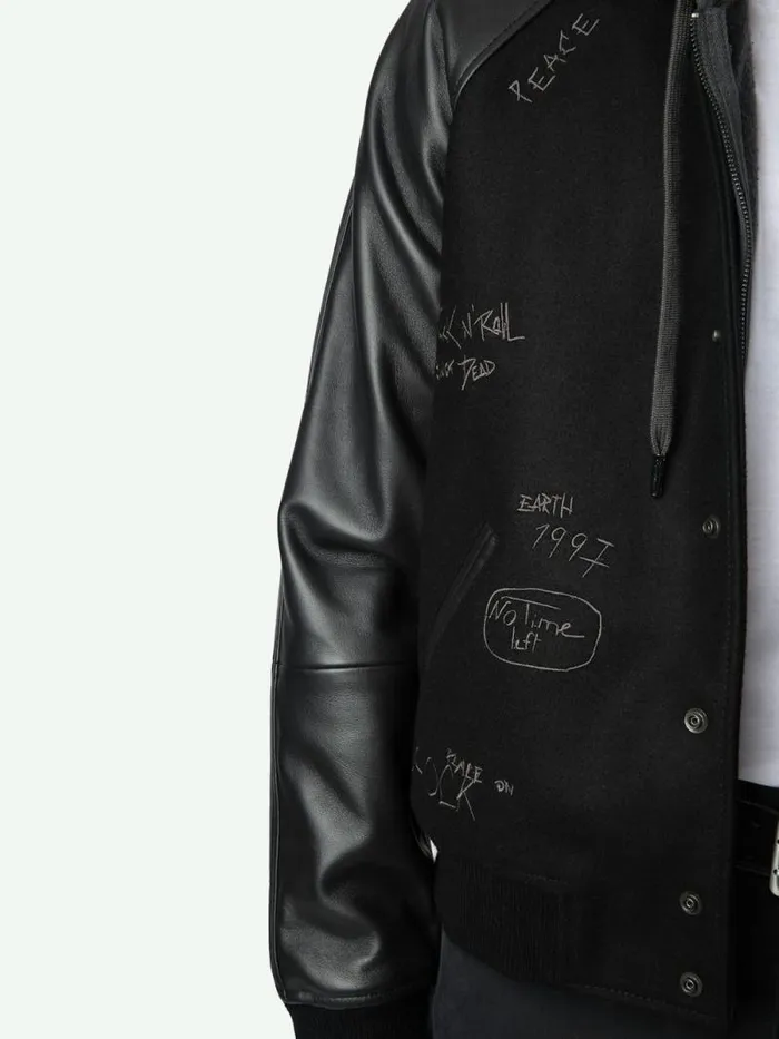 Men Zadig and Voltaire Jackets and Coats Boris Jacket Black