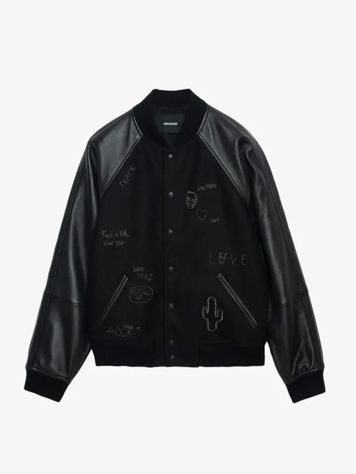 Men Zadig and Voltaire Jackets and Coats Boris Jacket Black