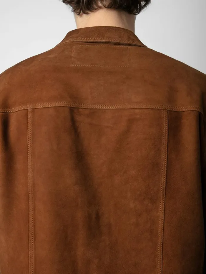 Men Zadig and Voltaire Jackets and Coats Kuba Suede Jacket Cognac