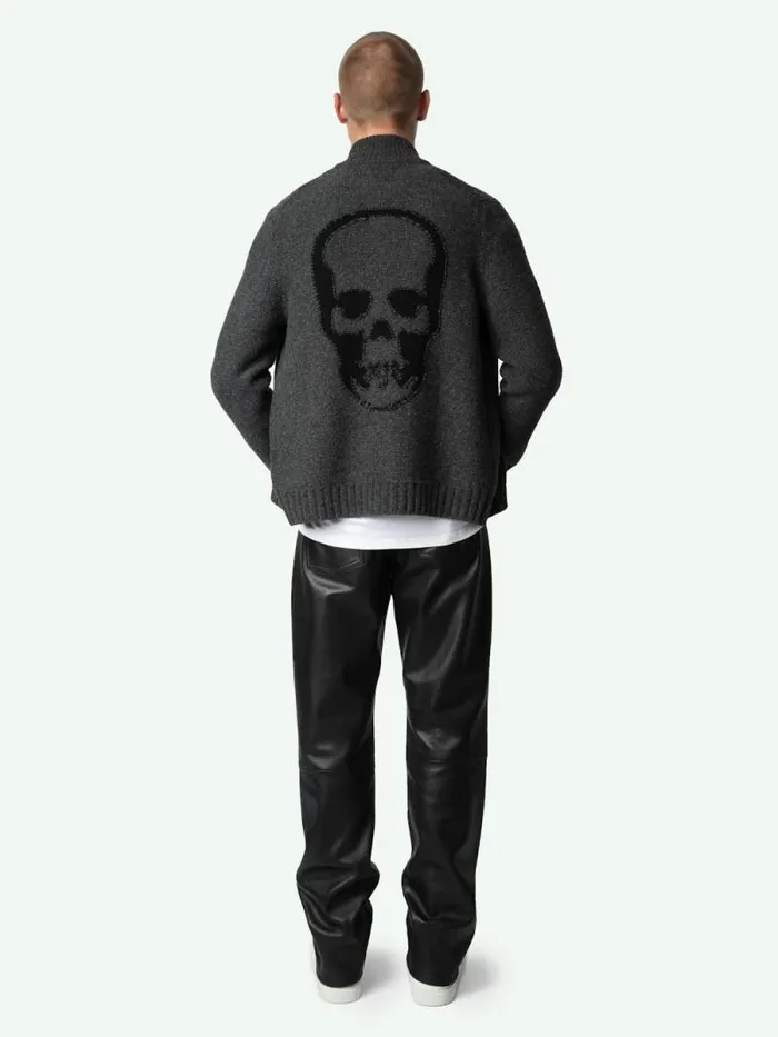 Men Zadig and Voltaire Sweaters and Cardigans Charly Wool Cardigan Tar Men Zadig and Voltaire Sweaters and Cardigans Charly Wool Cardigan Tar