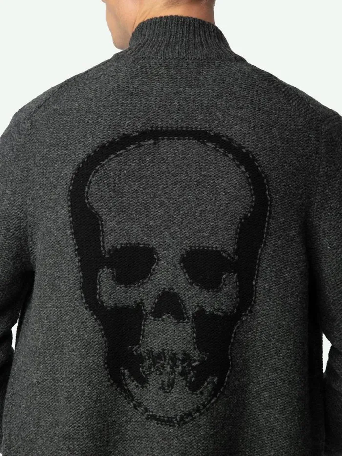 Men Zadig and Voltaire Sweaters and Cardigans Charly Wool Cardigan Tar Men Zadig and Voltaire Sweaters and Cardigans Charly Wool Cardigan Tar