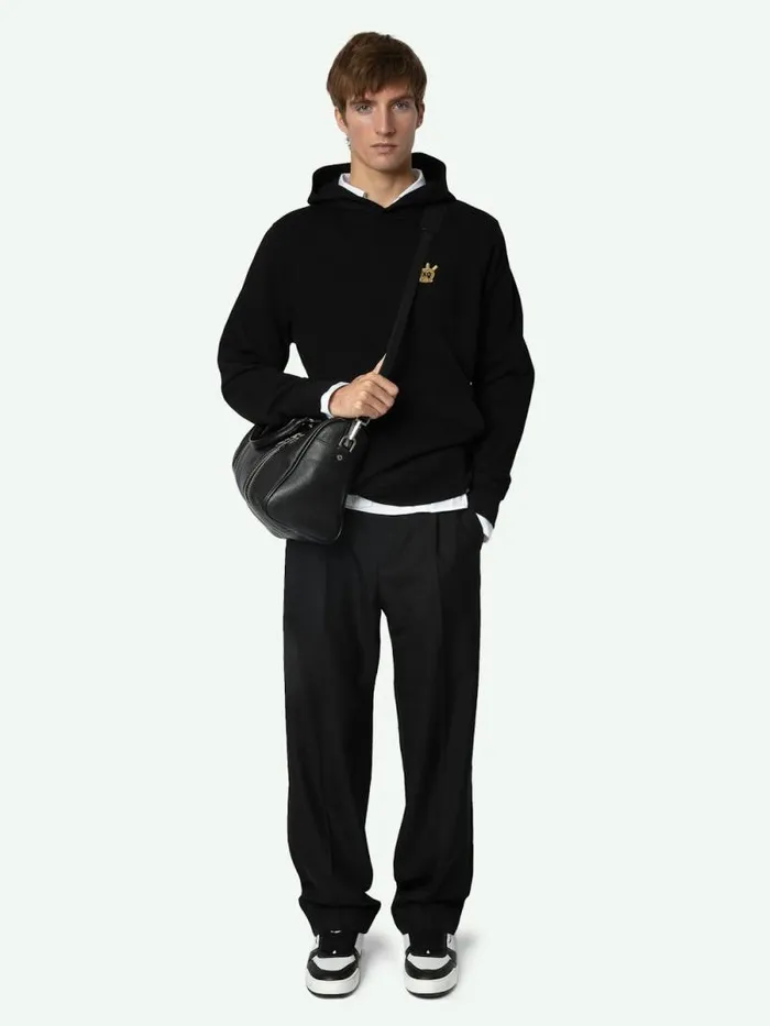 Men Zadig and Voltaire Sweatshirts and Hoodies Sanchi Sweatshirt Black