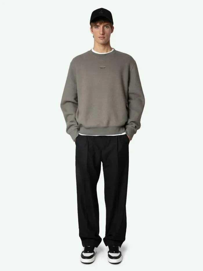 Men Zadig and Voltaire Sweatshirts and Hoodies Simba Sweatshirt Medium Grey