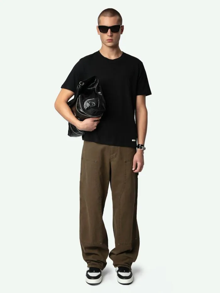 Men Zadig and Voltaire TShirts Tommy Tshirt Black