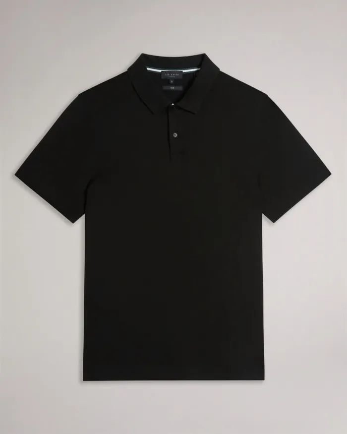 Men ZEITER 8211 Short Sleeve Slim Fit Polo Shirt Black Ted Baker Polo Shirts