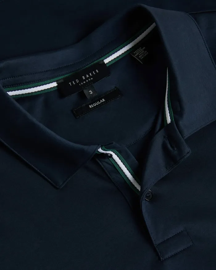 Men ZEITER 8211 Short Sleeve Slim Fit Polo Shirt Navy Ted Baker Polo Shirts