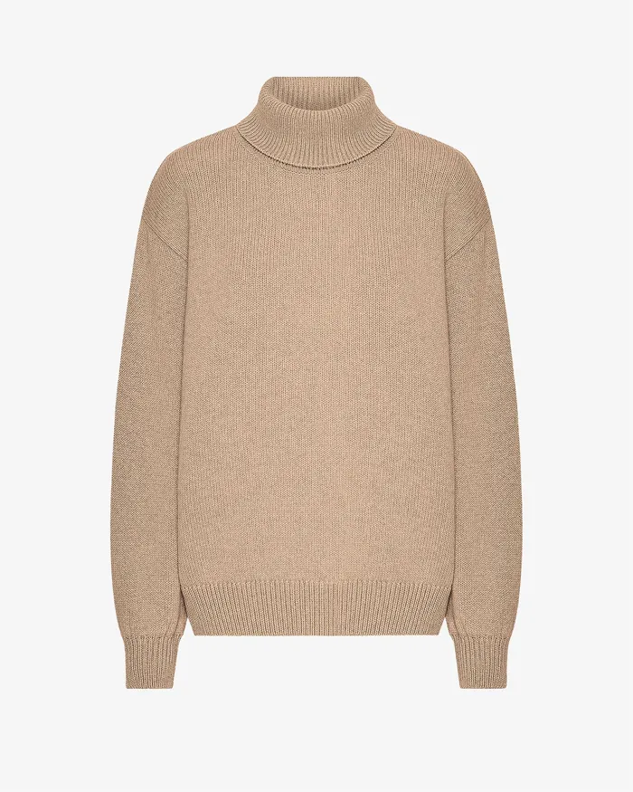 Merino Wool Turtleneck 8211 Honey Beige Women Knit Sweaters Colorfulstandard