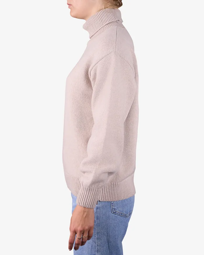 Merino Wool Turtleneck 8211 Honey Beige Women Knit Sweaters Colorfulstandard