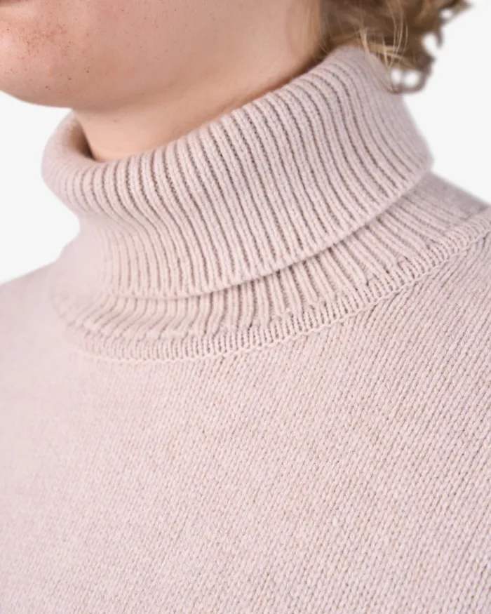 Merino Wool Turtleneck 8211 Honey Beige Women Knit Sweaters Colorfulstandard