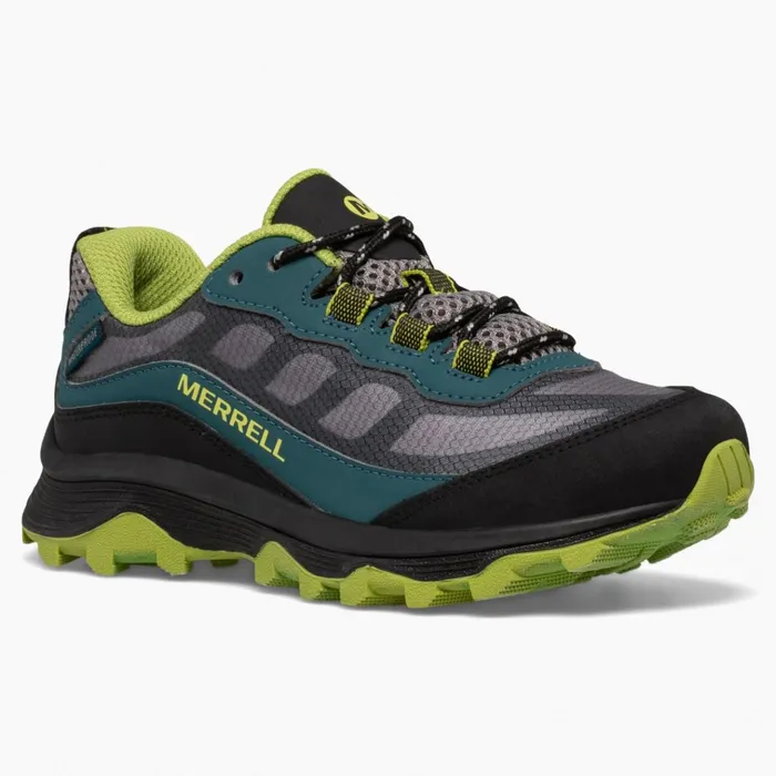 Merrell Big Moab Speed Low Waterproof Deep Greenblack Kids Sneakers