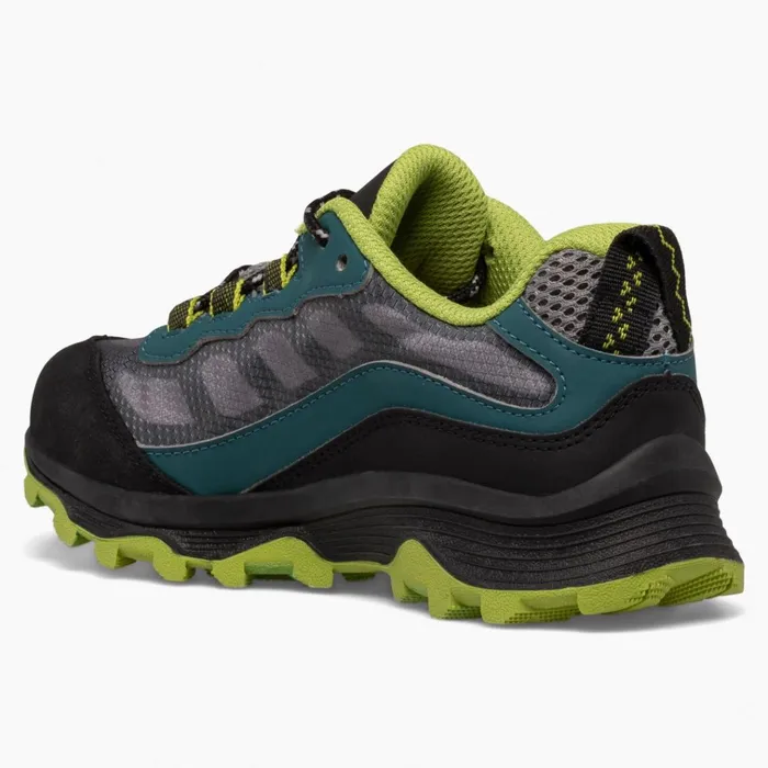 Merrell Big Moab Speed Low Waterproof Deep Greenblack Kids Sneakers
