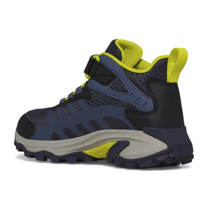 Merrell Big Moab Speed Mid 2 AC Waterproof Navyhi Vis Kids Boots