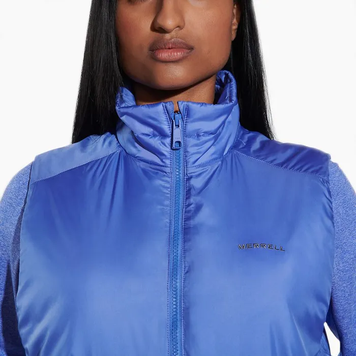 Merrell Geotex Insulated Vest Baja Blue Women Tops