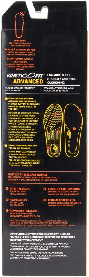 Merrell Kinetic Fit Advanced Footbed Wide Width Wool Men Shoe Care