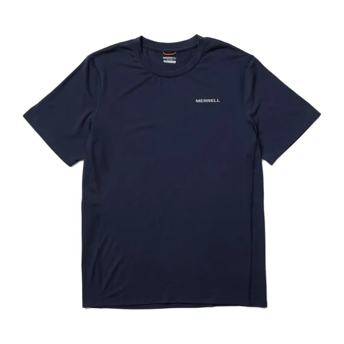 Merrell Tencel Short Sleeve Tee Navy Men Tops