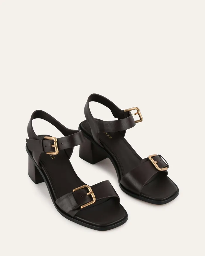 MID HEELS Winona mid heel sandals cacao leather jomercer Women
