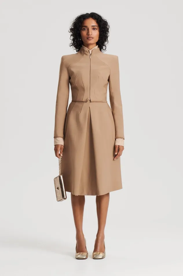 MILANO ZIP JACKET CAMEL Jackets Scanlan Theodore Women