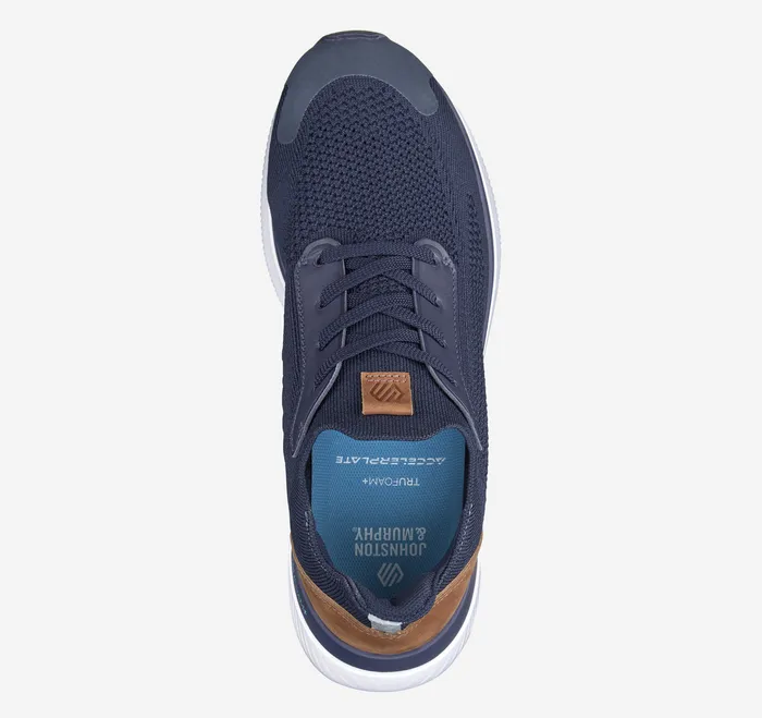 Miles Knit LaceUp Navy Knit Shoes Johnston and Murphy Men