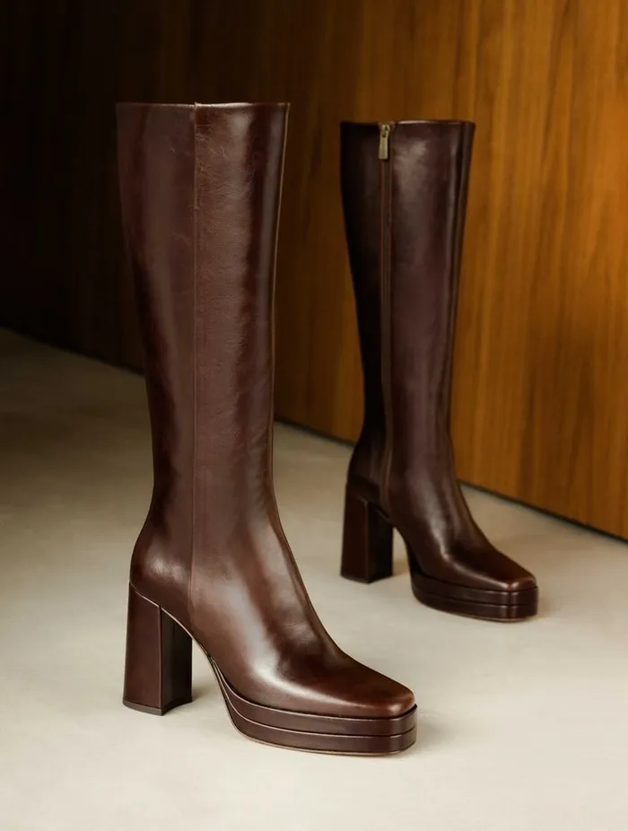 Millie Irish Coffee Women Bobbies Knee High Boots