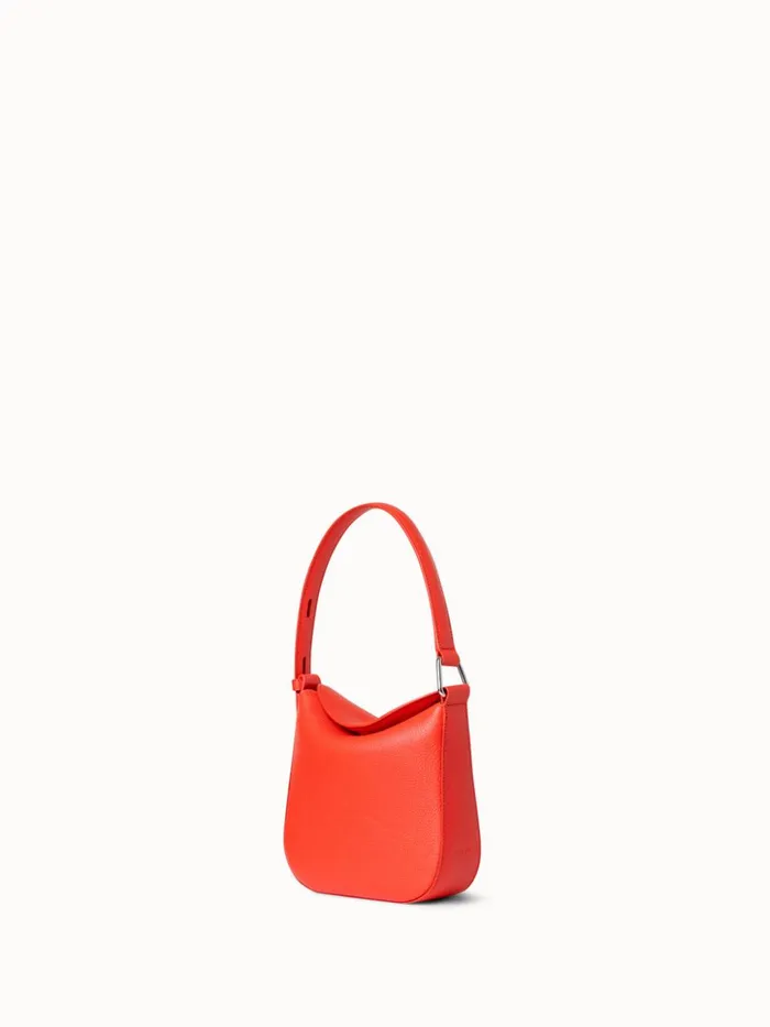 Mini Anna Hobo Bag In Leather Tangerine Women Akris Shoulder Bags